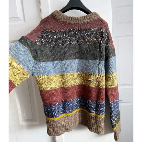 Raquel Allegra Striped Crew Neck Sweater, size "0" (fits like size S/M) - Picture 8 of 10